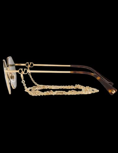 Valentino Garavani VA2040 Hexagonal Sunglasses with chain vue 3