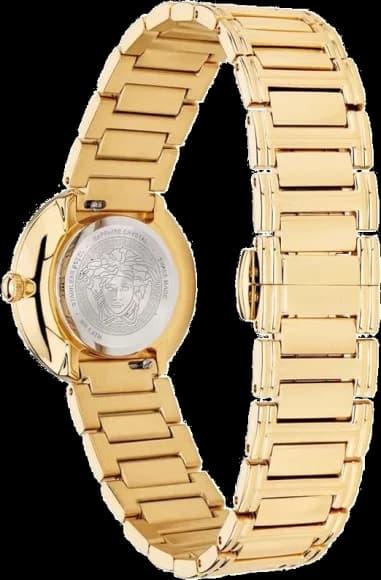 Montre Versace Virtus Mini VET300221 Femme Bracelet Acier Or Swiss Made vue 2
