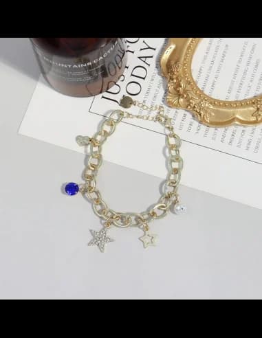 Victoria Bradley gold plated steel charm bracelet vue 4