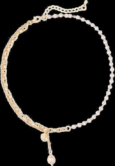 Collier Victoria Bradley en acier plaqué or fin à perles