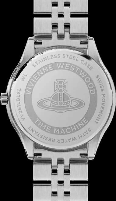 Montre Vivienne Westwood VV261LBLSL femme verso boîtier argent