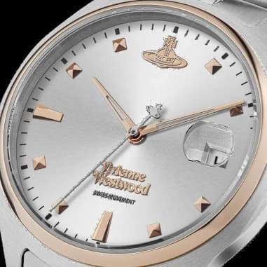 Vivienne Westwood VV261SLSR vue de côté, bracelet acier