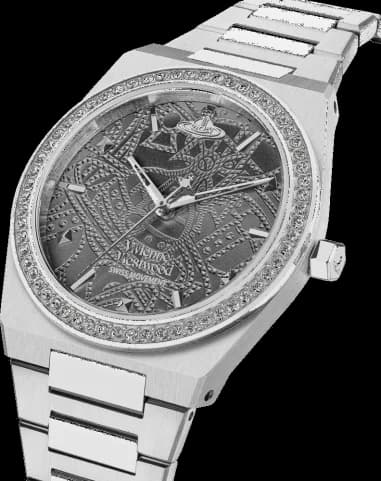 Vivienne Westwood Charterhouse VV244GYSL Silver Stainless Steel Bracelet Grey Dial Women's Watch vue 2