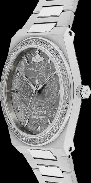 Vivienne Westwood Charterhouse VV244GYSL Silver Stainless Steel Bracelet Grey Dial Women's Watch vue 3