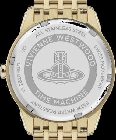 Vivienne Westwood East End VV262GRGD Women's Watch Gold Steel Bracelet Green Dial vue 5