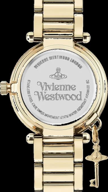 Gros plan sur le cadran or de la Vivienne Westwood VV006KGD