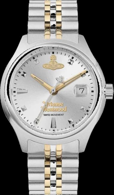 Vivienne Westwood Little Camberwell VV311SLSG Women's Watch Two-Tone Steel Bracelet Silver Dial