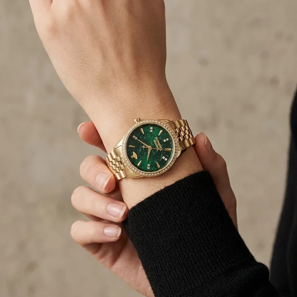 Montre Vivienne Westwood VV327GRGD femme détail bracelet acier
