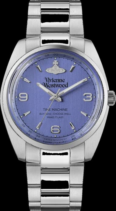 Vivienne Westwood Pennington VV274MBLSL women's watch, silver steel bracelet, violet dial