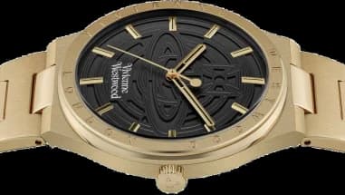 Montre Vivienne Westwood VV249BKGD unisexe détail bracelet acier