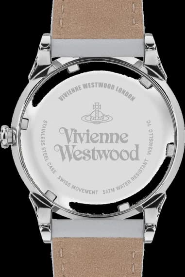 Montres Femme Vivienne Westwood Seymour VV240SLLC bracelet en cuir cadran blanc vue 4