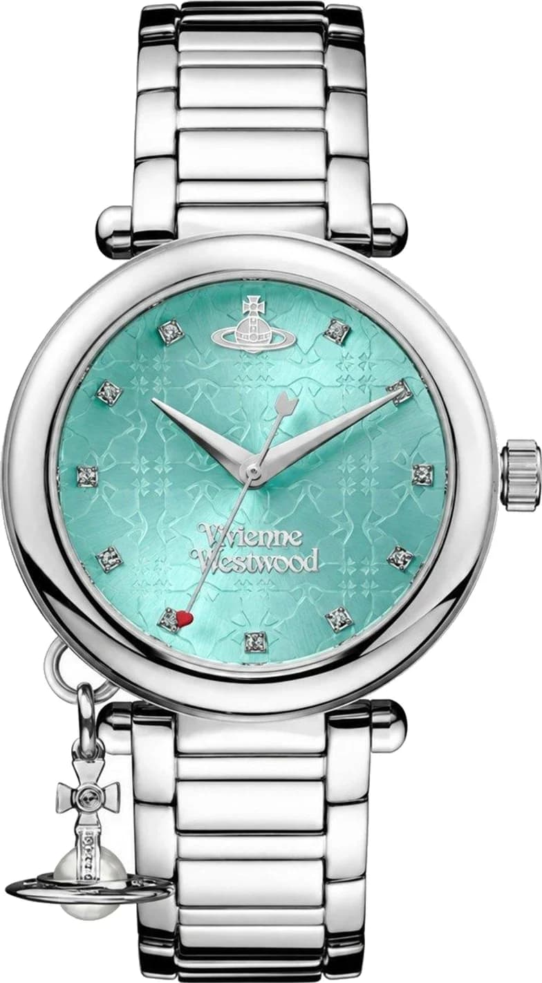 Montre Vivienne Westwood VV006TBLSL femme cadran turquoise bracelet acier