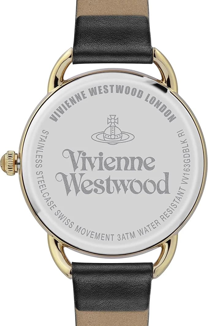 Montre Vivienne Westwood VV163GDBLK femme détail cadran noir