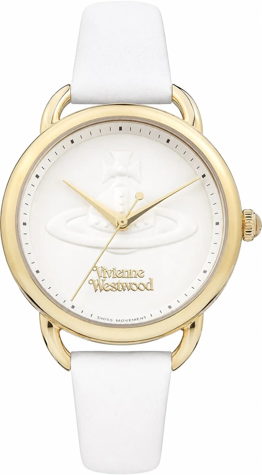 Montre Vivienne Westwood VV163GDCM femme cadran blanc bracelet cuir