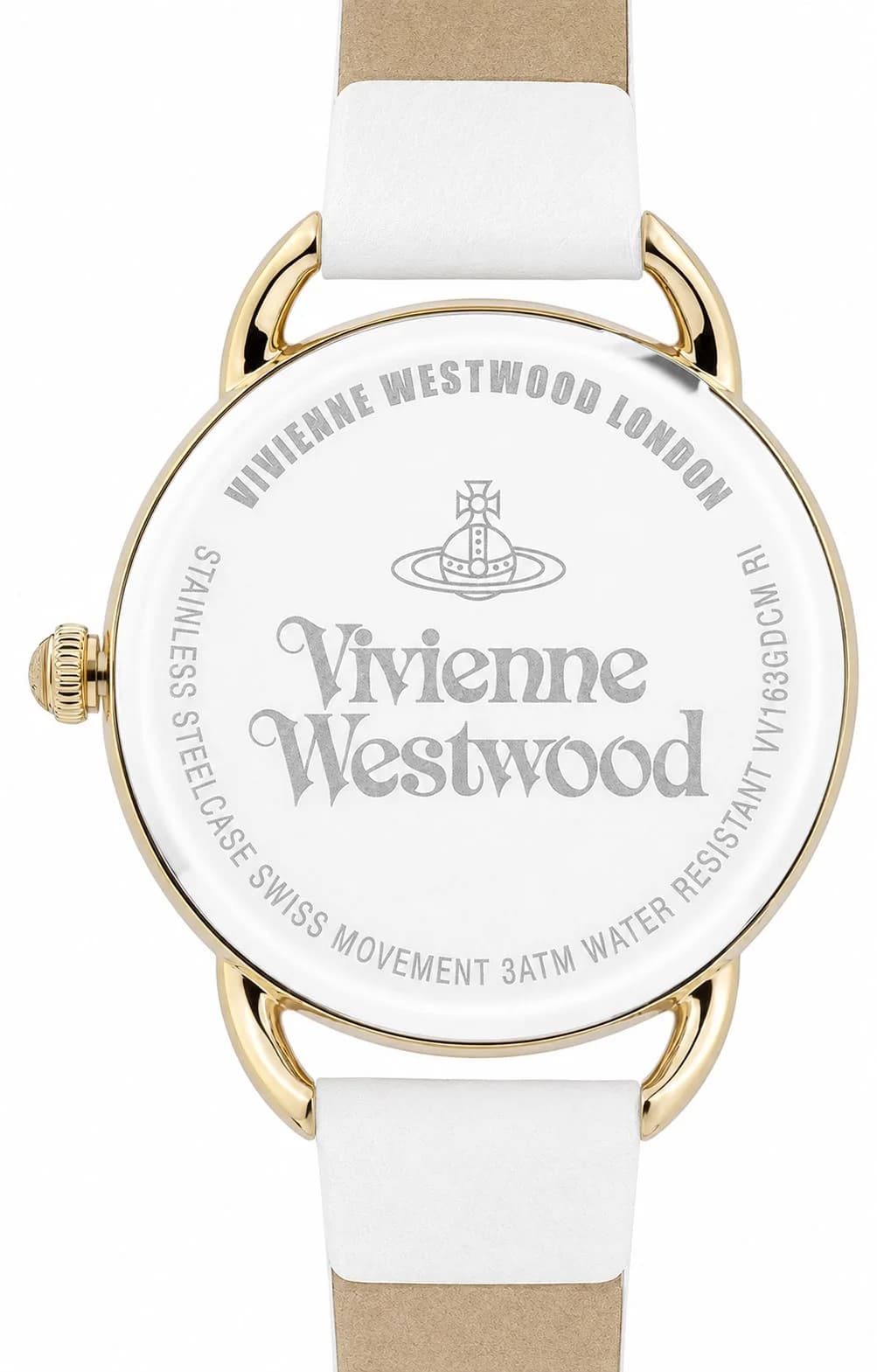 Montre Vivienne Westwood VV163GDCM femme détail cadran blanc
