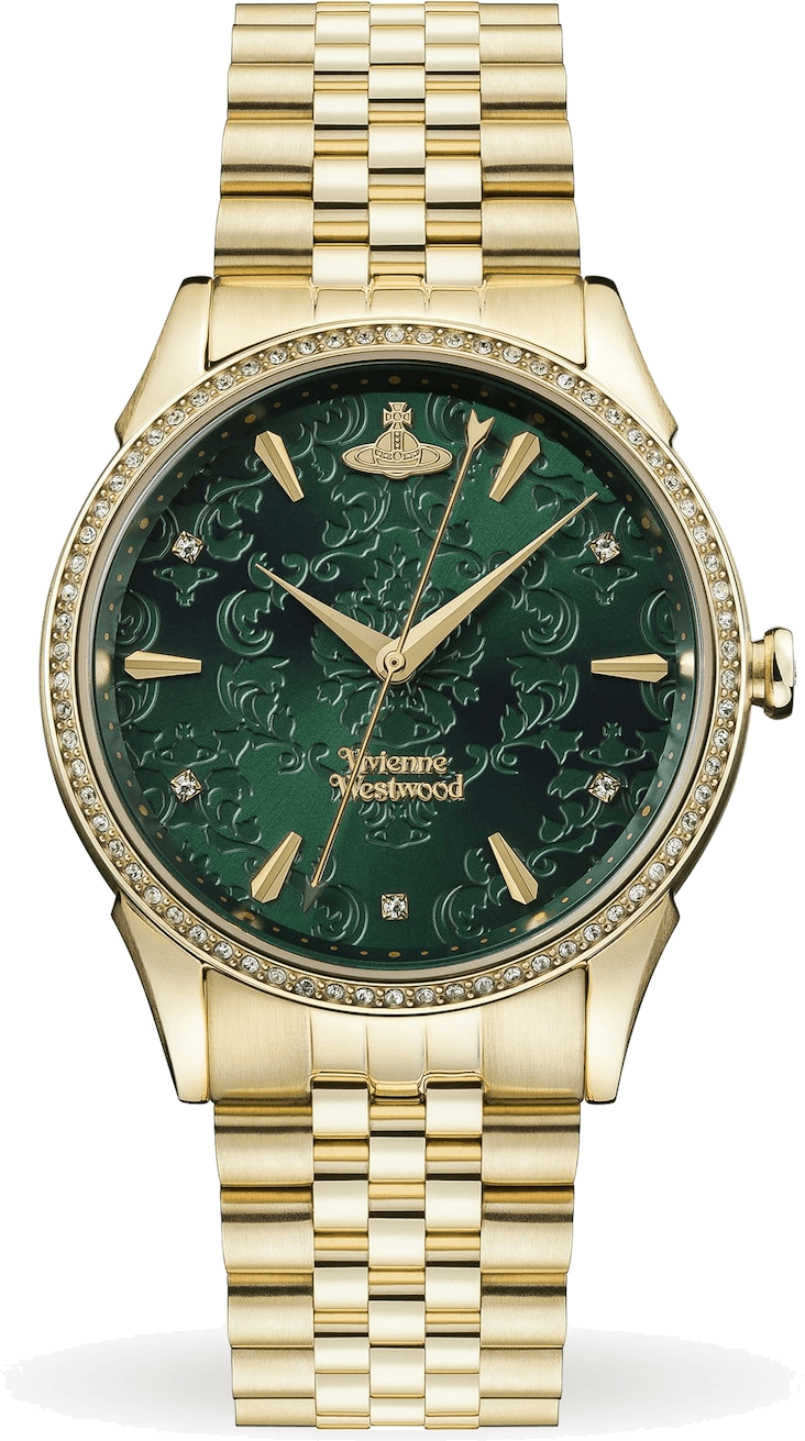 Vivienne Westwood VV208GDGD vue de côté, bracelet acier
