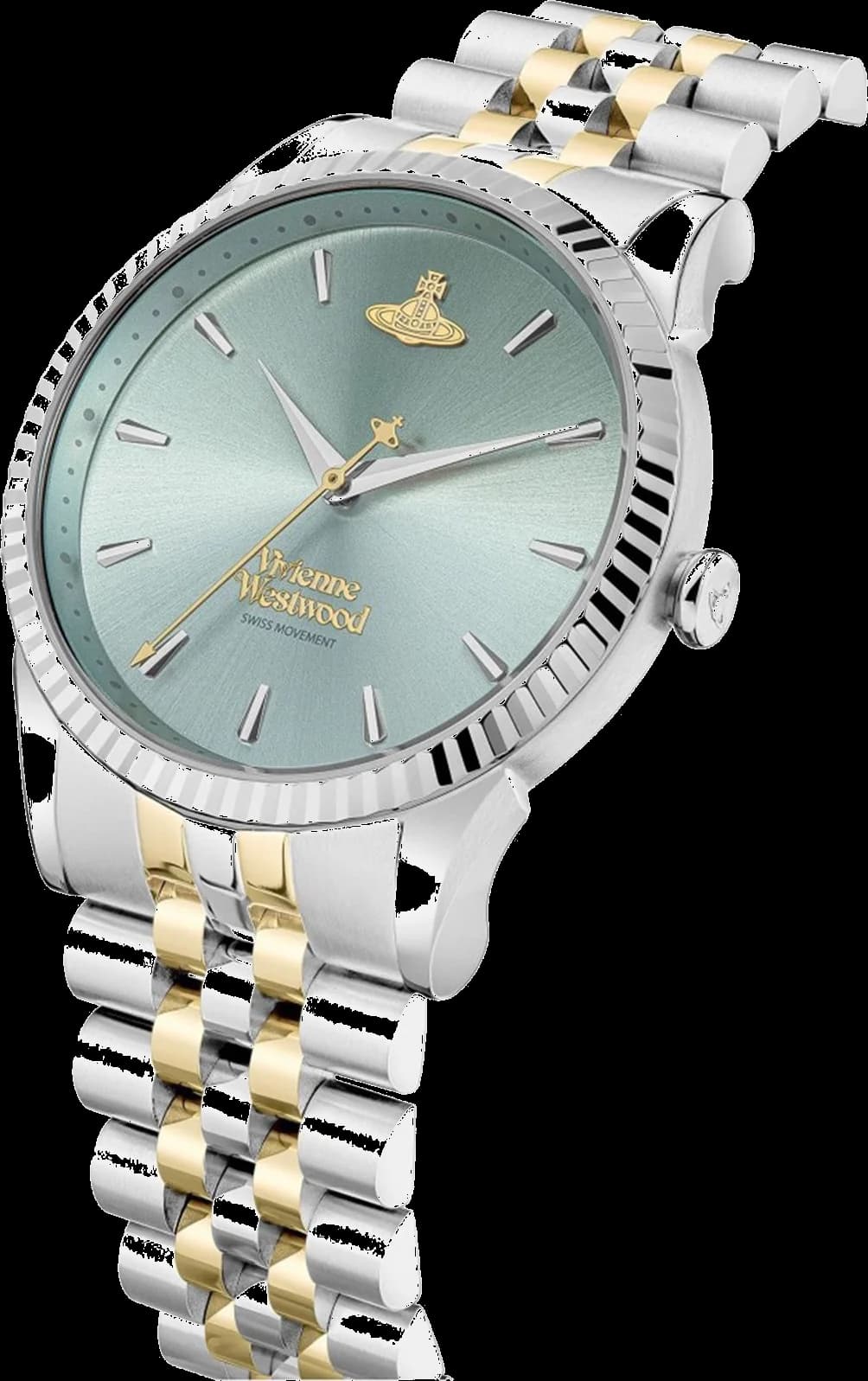 Vivienne Westwood Seymour VV240LGRSG Bicolour Steel Bracelet Turquoise Dial Women's Watch vue 5