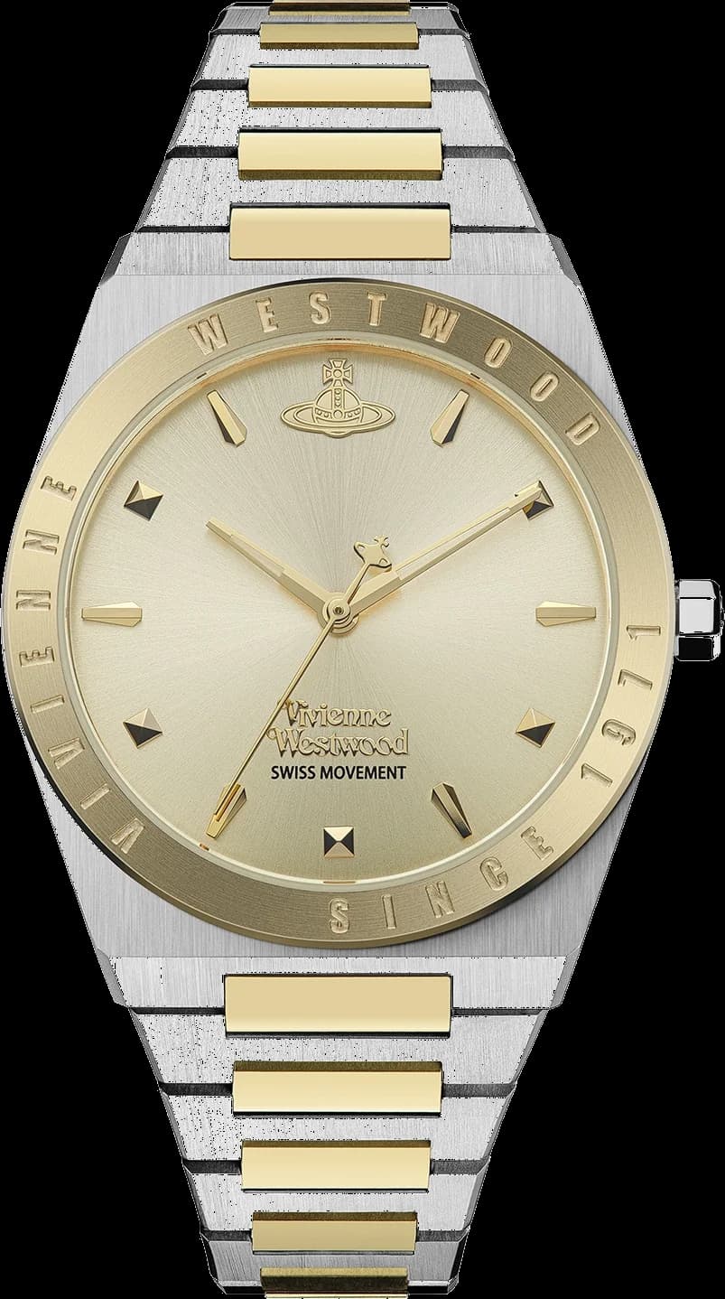 Vivienne Westwood VV244CPSG vue de côté, bracelet acier
