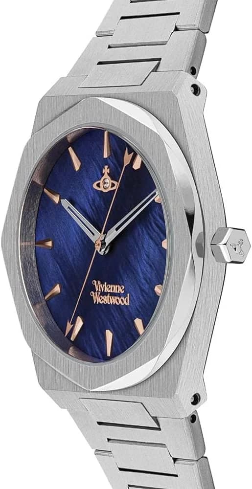 Montre Vivienne Westwood VV244DBLSL femme détail cadran bleu