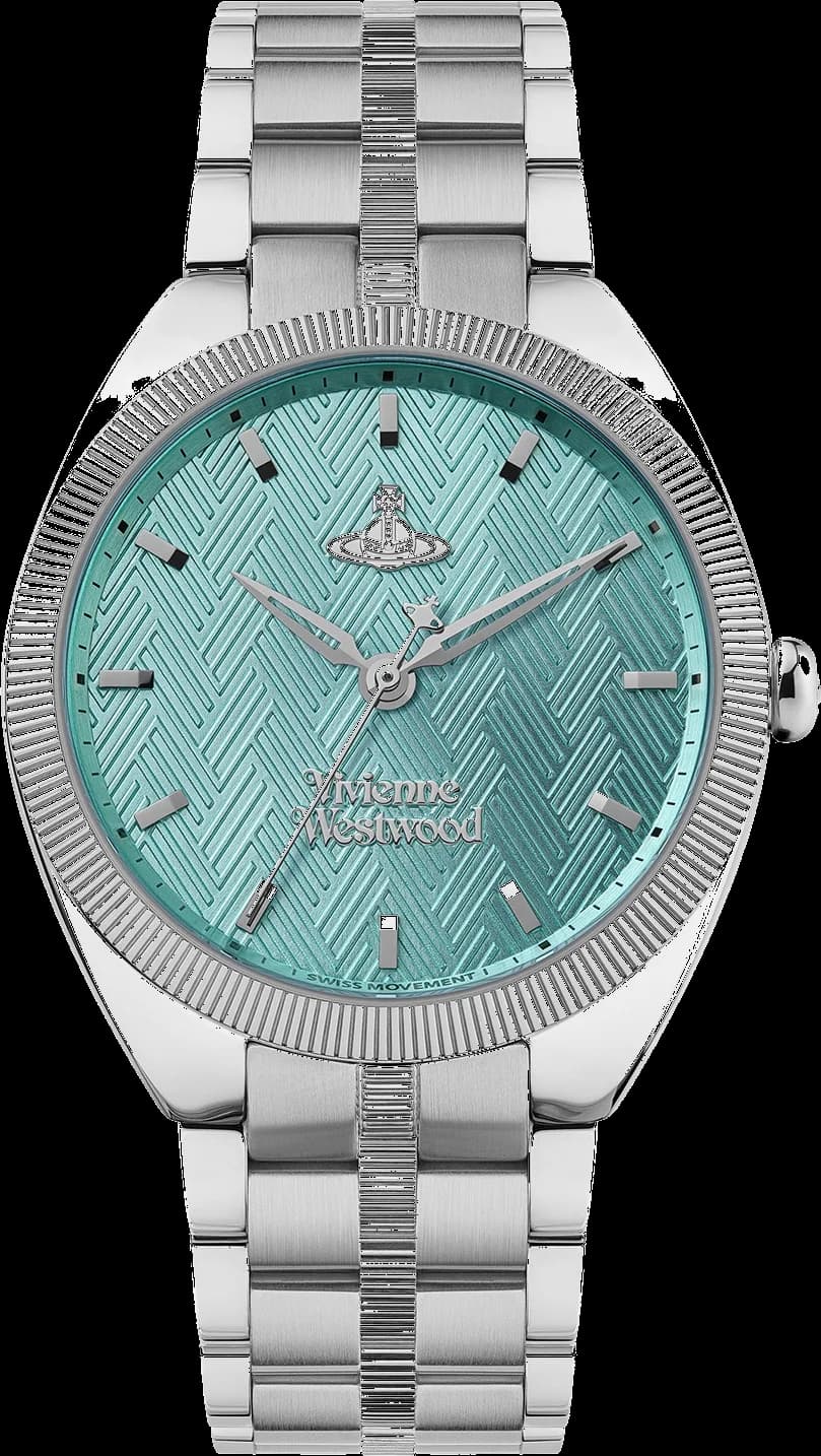 Vivienne Westwood VV281TQSL vue de côté, bracelet acier