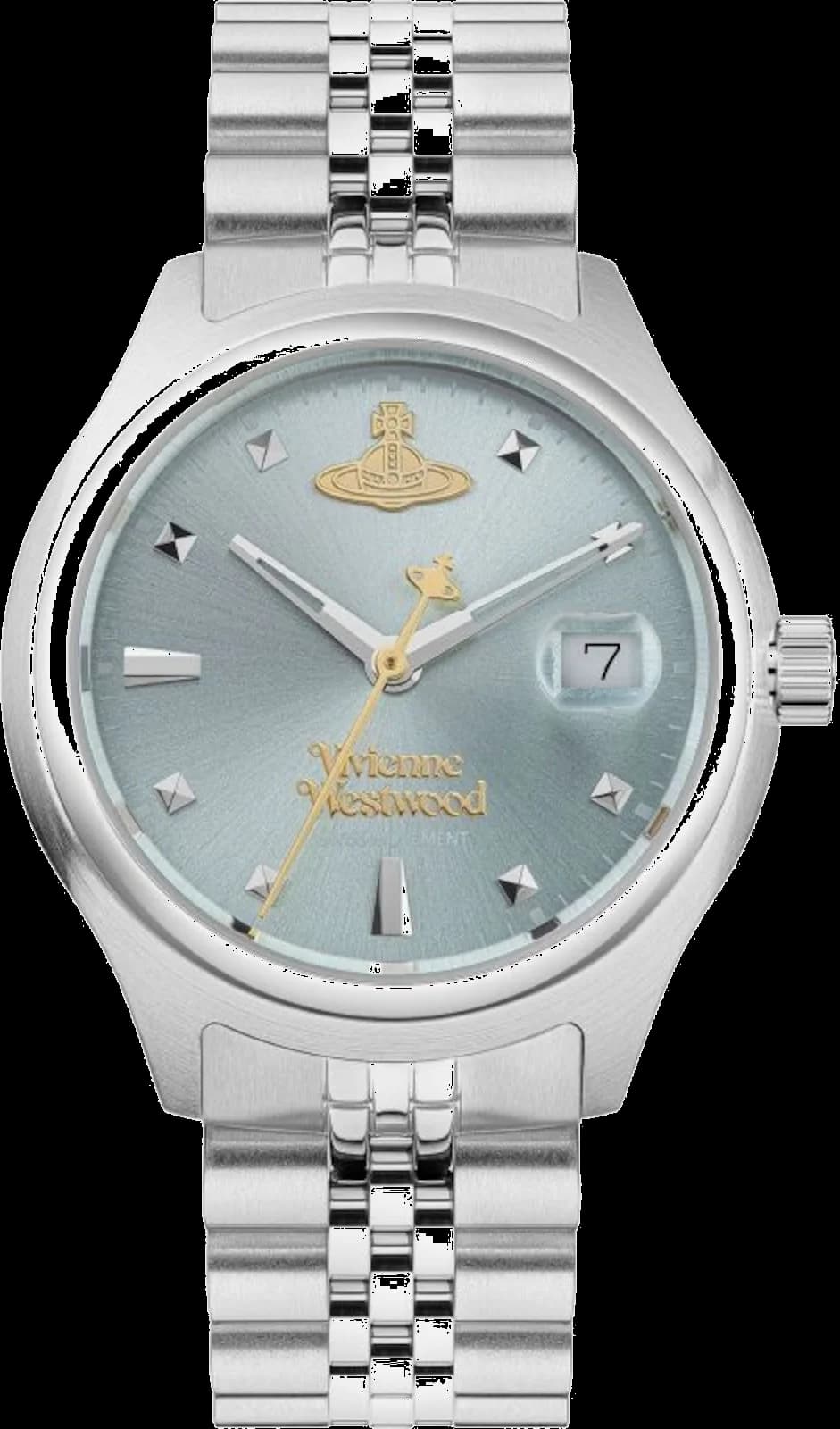 Vivienne Westwood VV311LBLSL vue de côté, bracelet acier