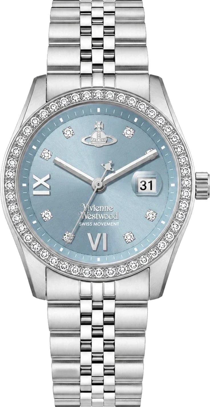 Montre Vivienne Westwood VV317LBLSL femme cadran bleu bracelet acier