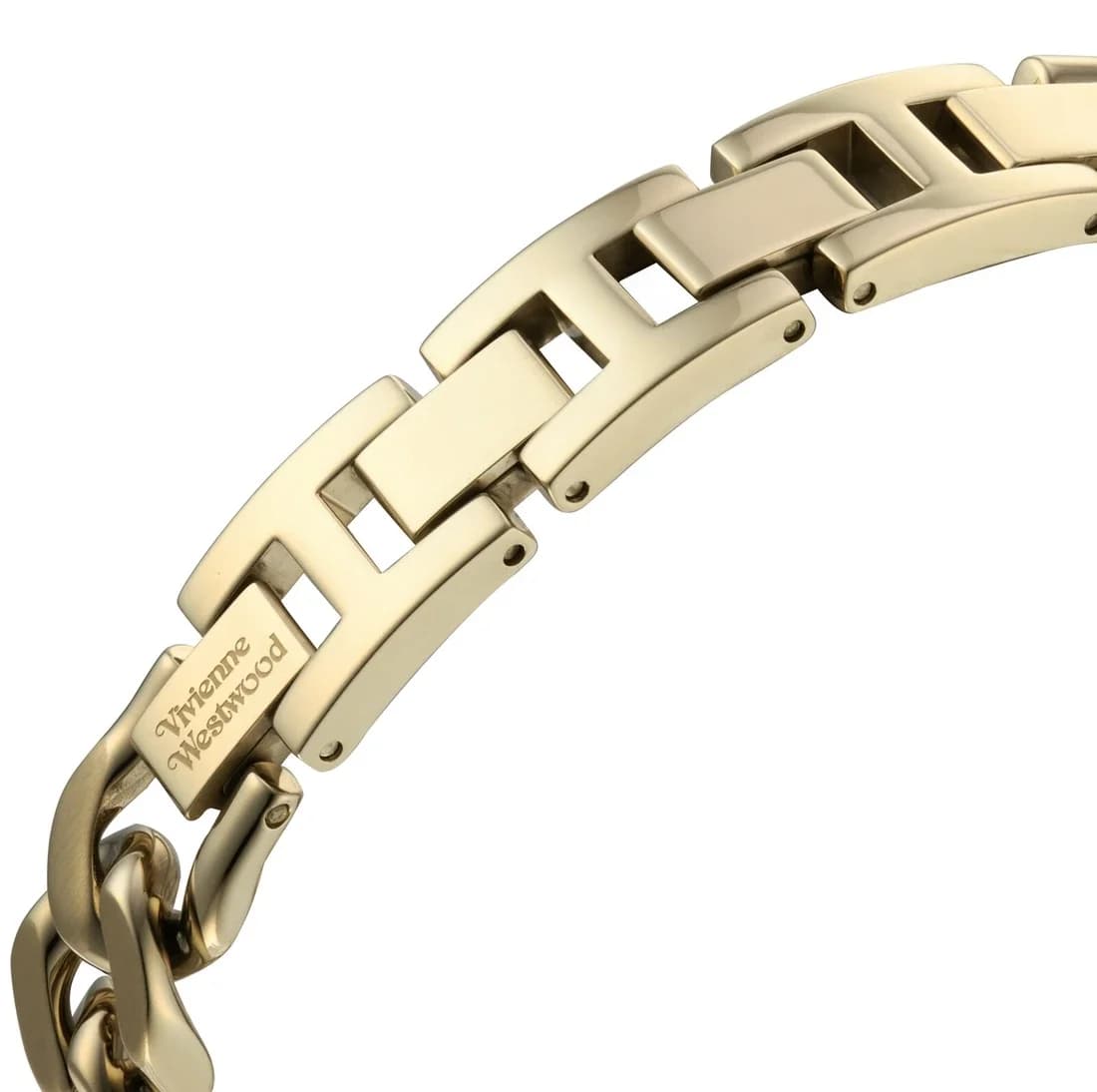 Montre Vivienne Westwood VV323CPGD femme détail bracelet acier