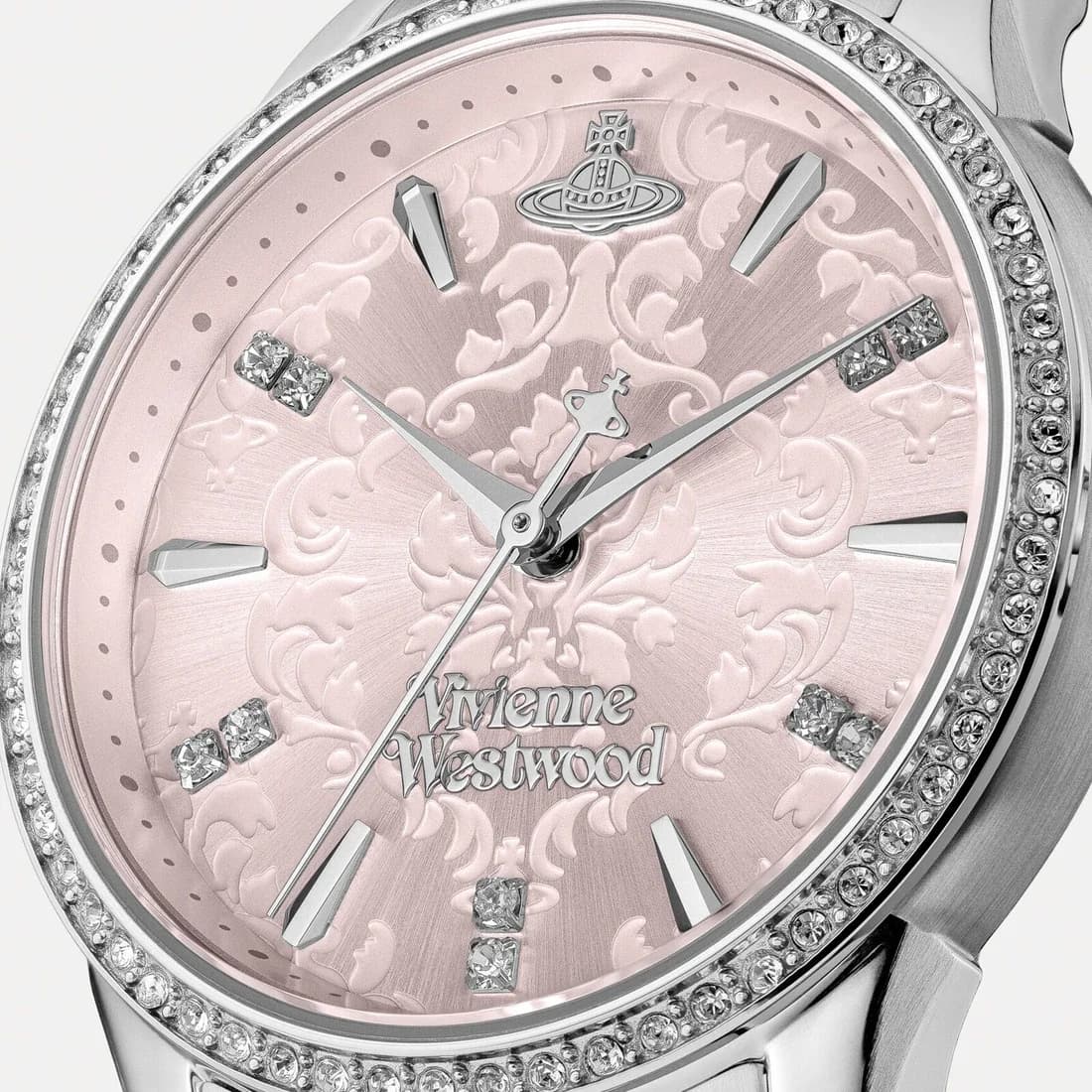 Montre Vivienne Westwood VV327PKSL femme détail bracelet acier