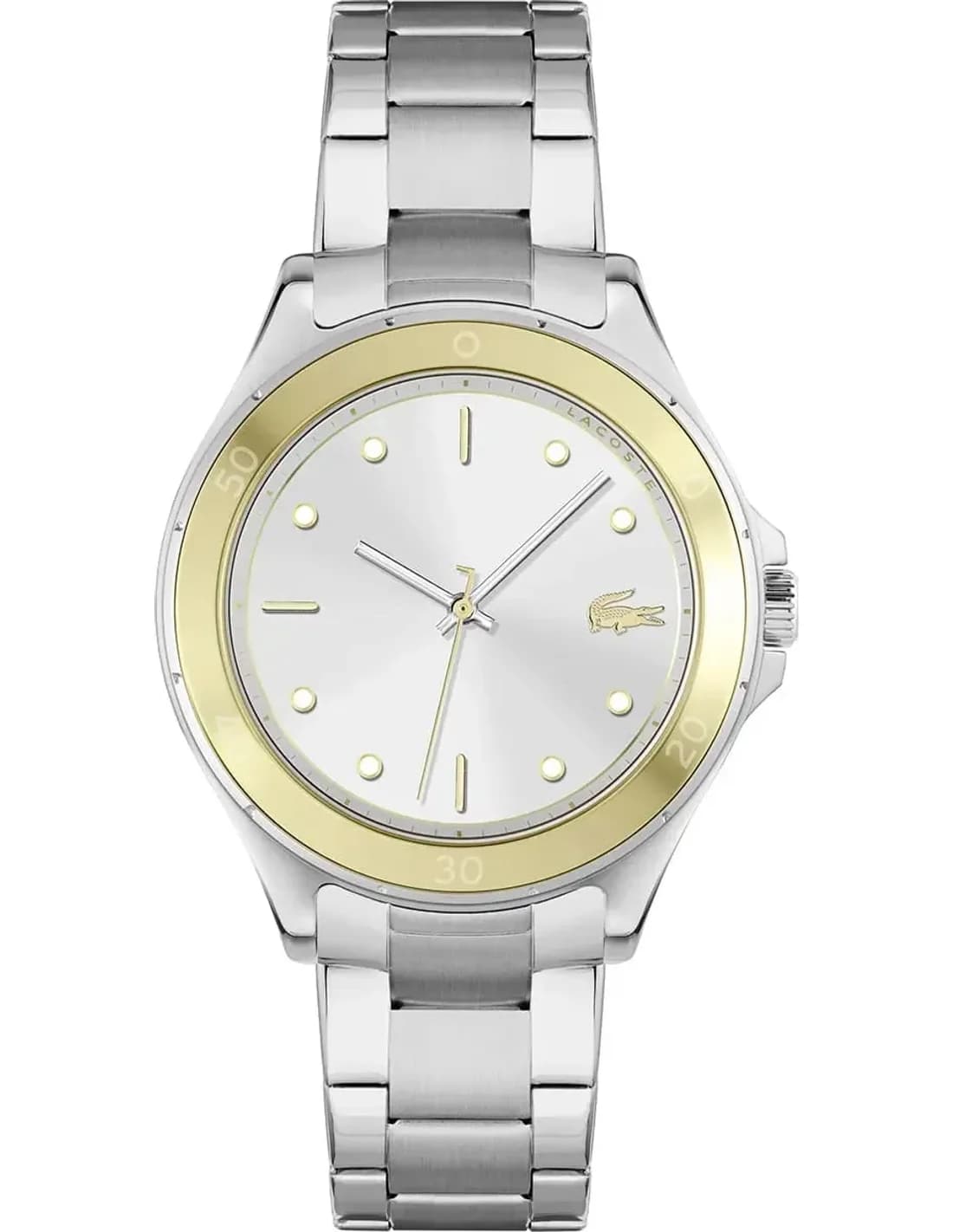 Lacoste 2001222 vue de côté, bracelet acier