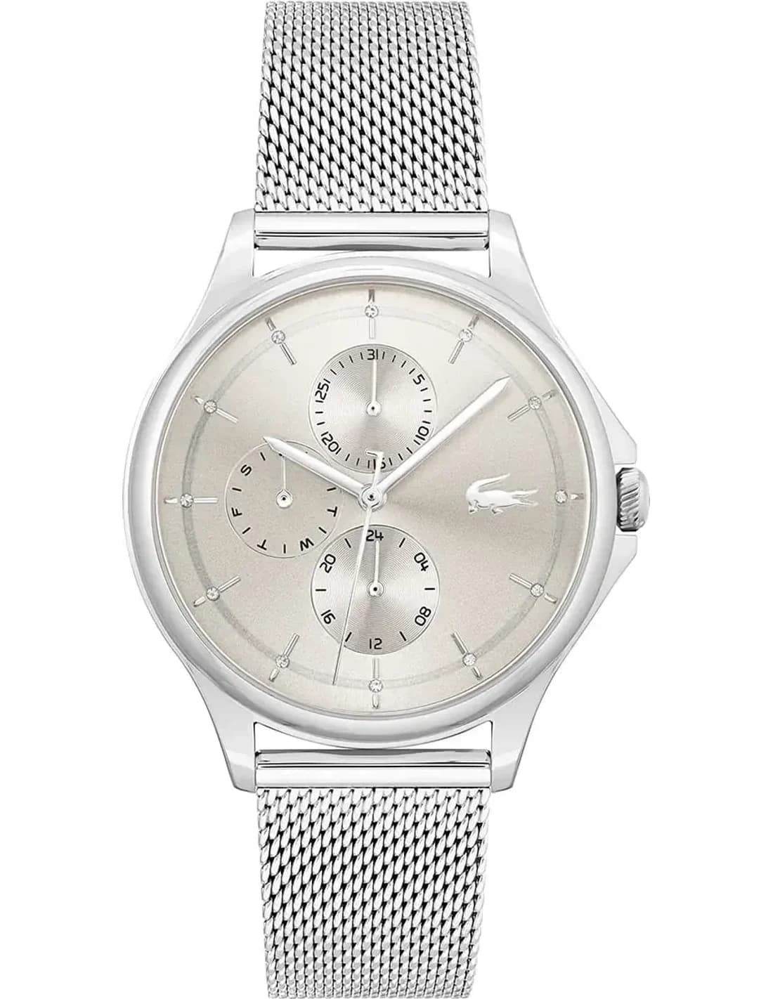 Lacoste 2001237 vue de côté, bracelet acier