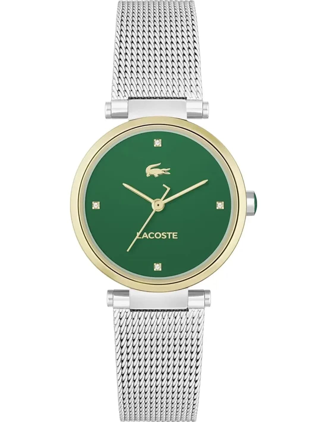 Lacoste 2001348 vue de côté, bracelet acier