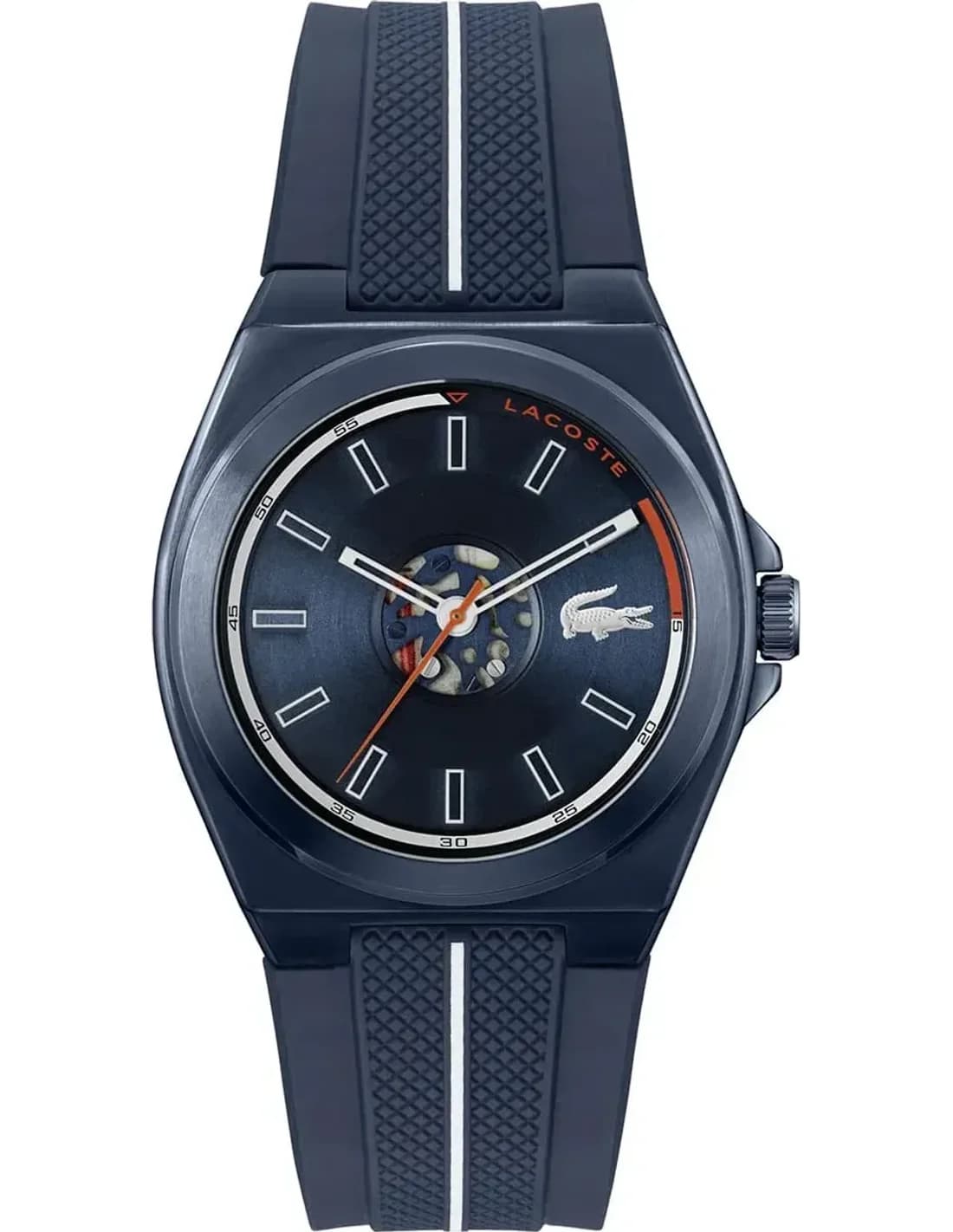 Lacoste 2011334 vue de côté, bracelet silicone