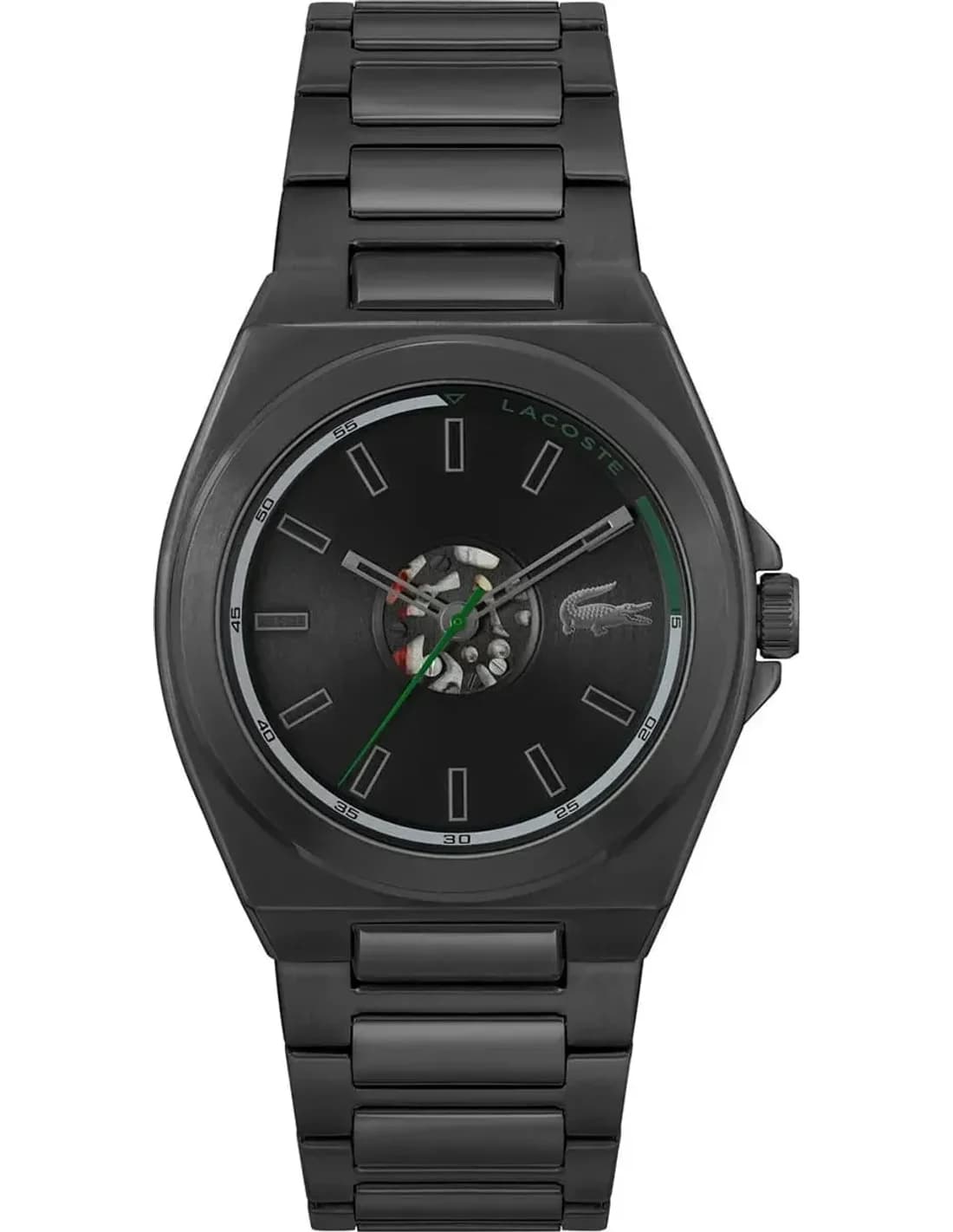 Lacoste 2011336 vue de côté, bracelet acier
